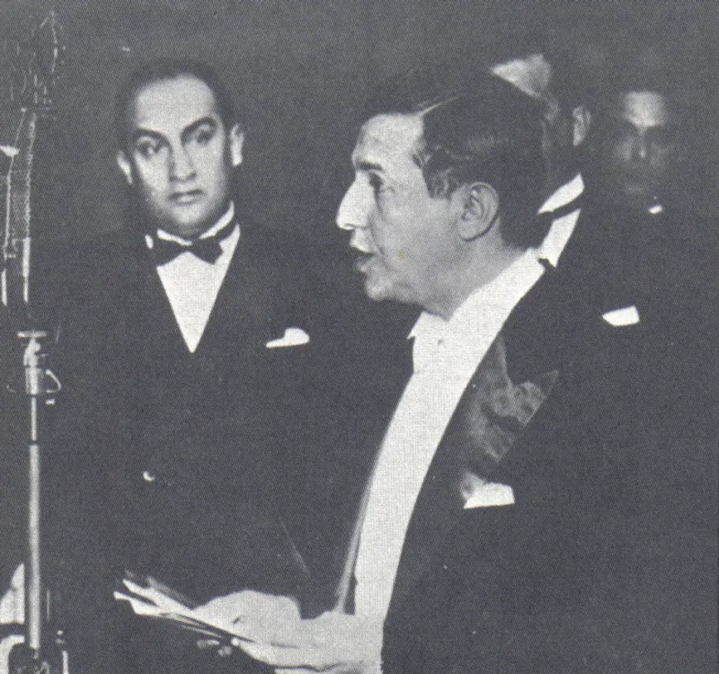 Assis Chateubriand na inauguração da Rádio Tupi, 4 de setembro de 1937