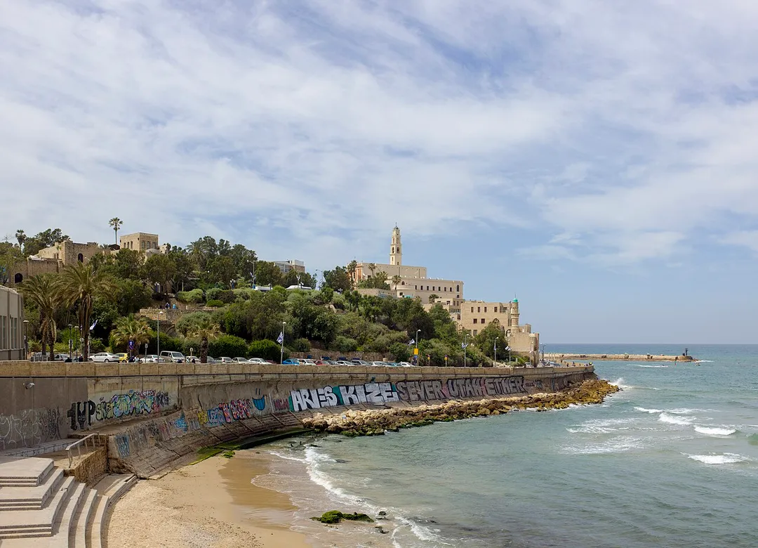 View of Jaffa, from the beachfront of Tel Aviv.