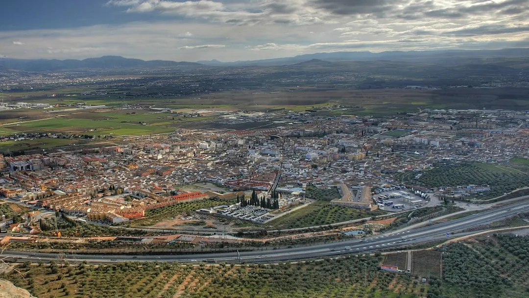 Vista general de la población de Atarfe, en la provincia de Granada (España).