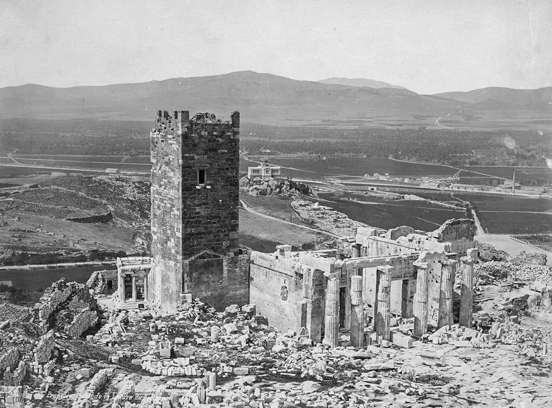 The old Frankish tower in Acropolis