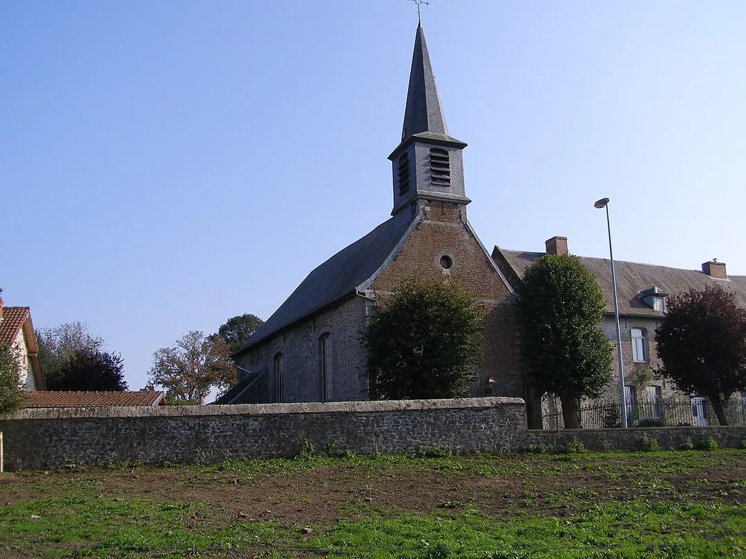 L'église d'Aymeries.