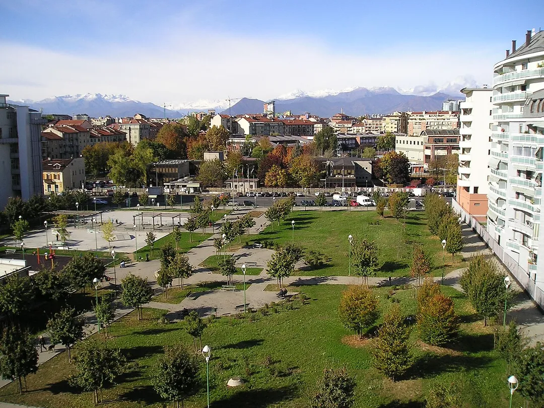 autumn view in Turin Aurora gardens