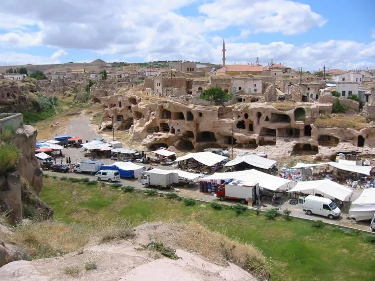 Özkonak manzarası. (A view at Özkonak at 13 kilometer from Avanos town, Nevşehir, Cappadocia, Turkey).