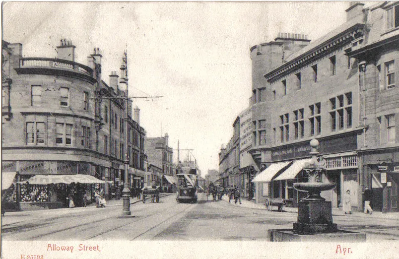 Ayr Corporation Tramways tram on Alloway Street, Ayr.