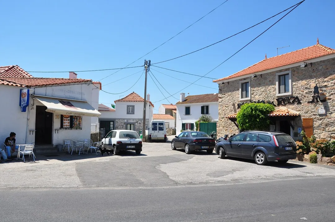 The main square (Largo Principal) of Azóia, the westernmost village on the European continent (Portugal, Sintra municipality, freguesia Colares).