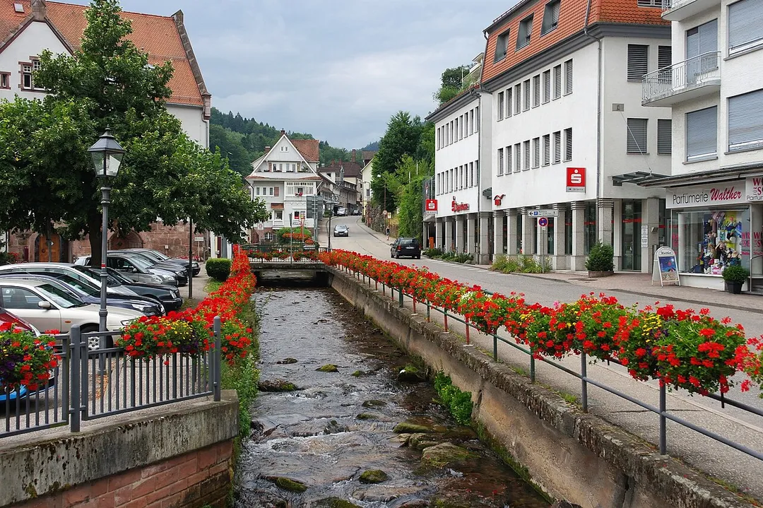 River Alb in Bad Herrenalb, Baden-Württemberg, Germany