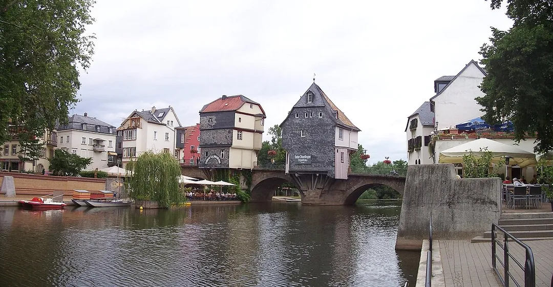 The Nahe bridge houses, Bad Kreuznach, Germany