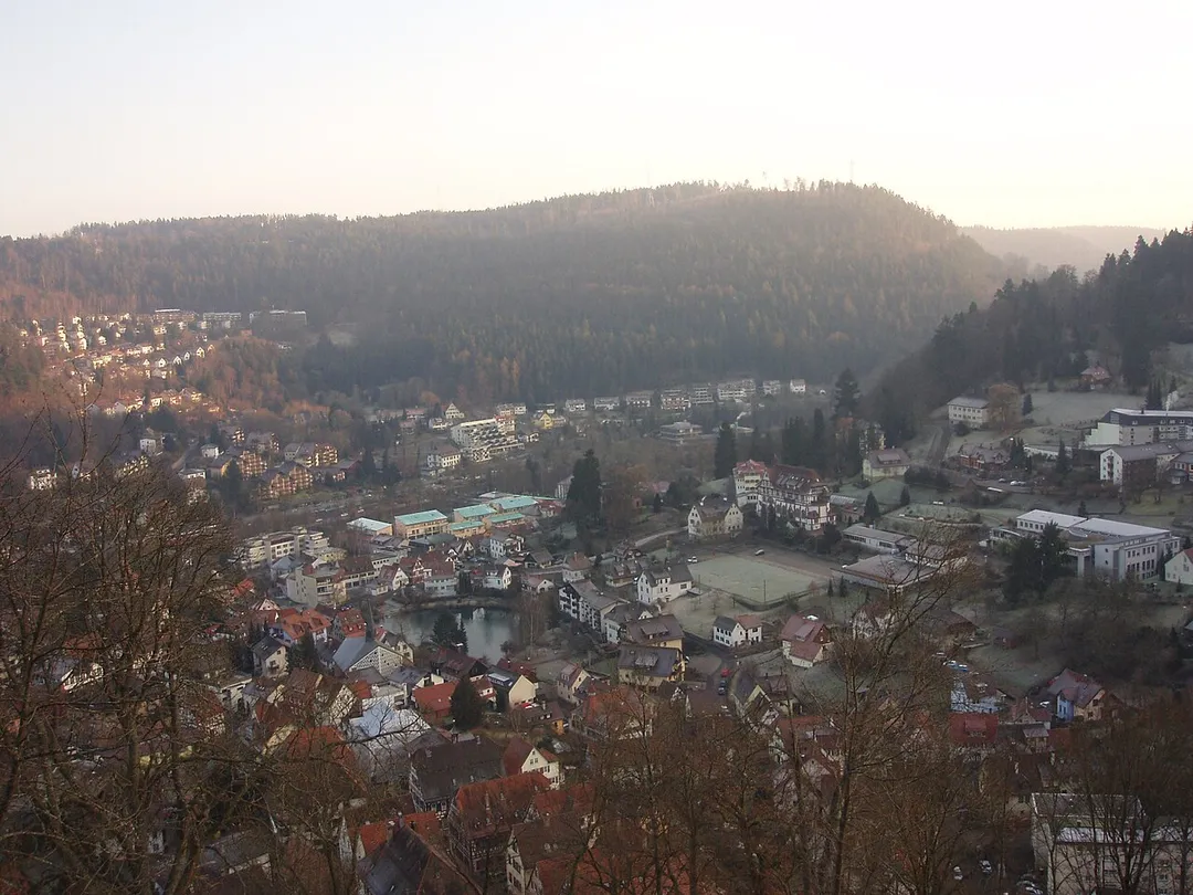 Blick von der Burg Liebenzell auf Bad Liebenzell