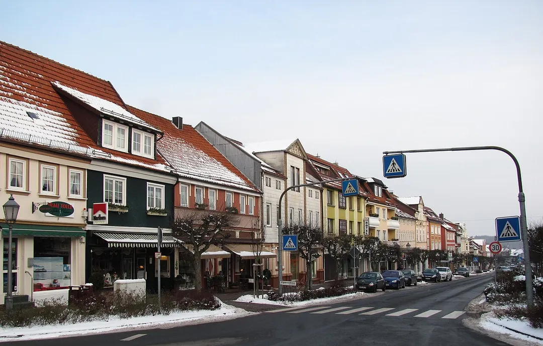 High Street, Bad Sachsa, Harz mountains, Lower Saxony, Germany