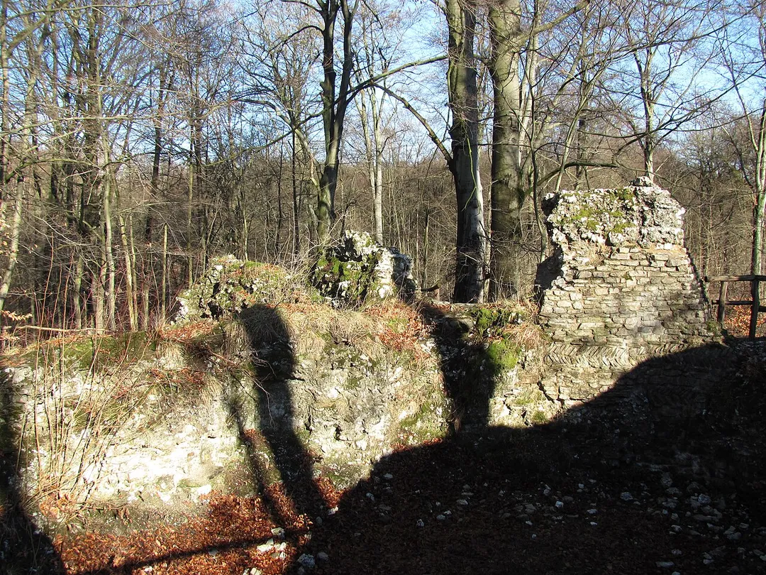 Ruins of Sachsenburg Castle, Bad Sachsa, Harz mountains, Lower Saxony, Germany
