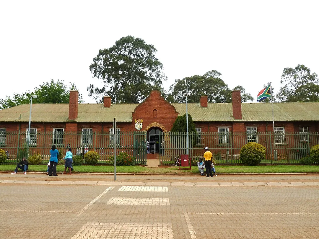 Balfour magistrate's offices in Frank street, Mpumalanga, South Africa. Looking southwest.