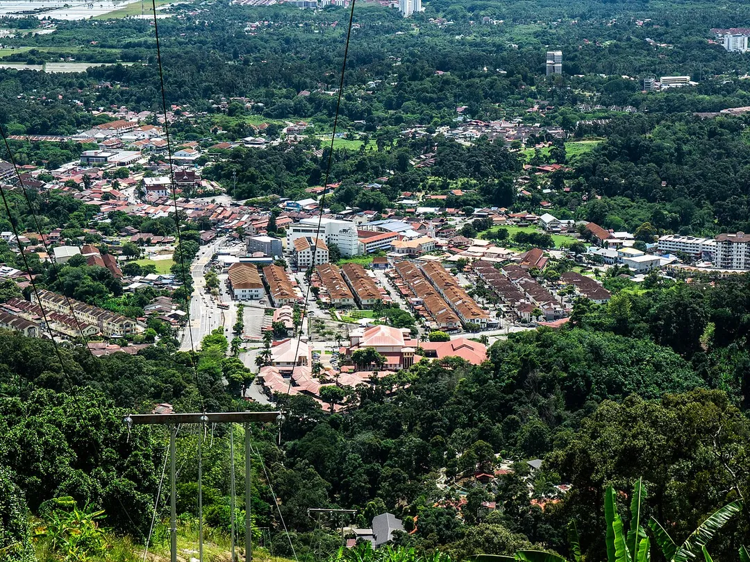 Aerial view of Balik Pulau, May 2025.