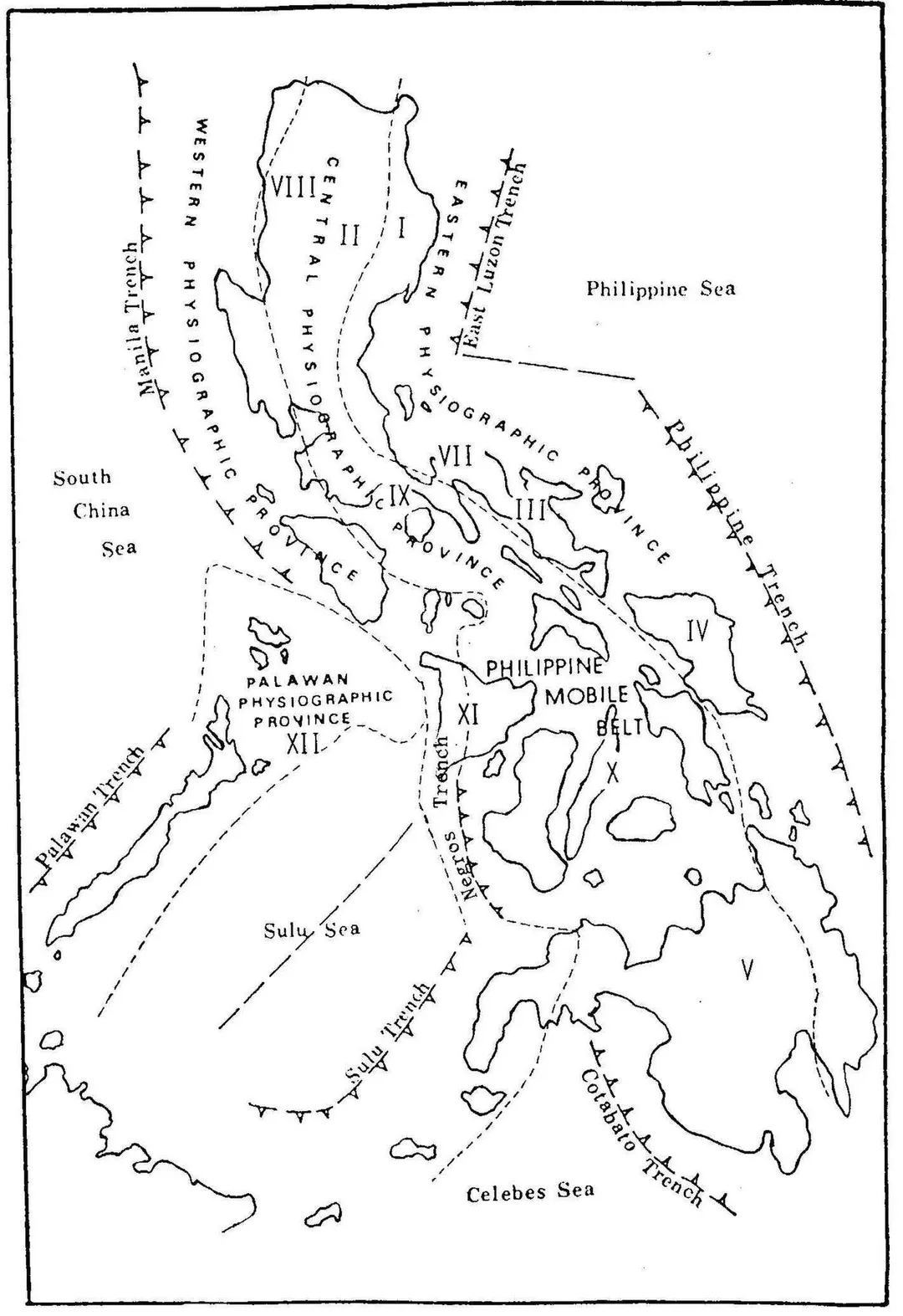 Major physiographic elements of the Philippine Mobile Belt