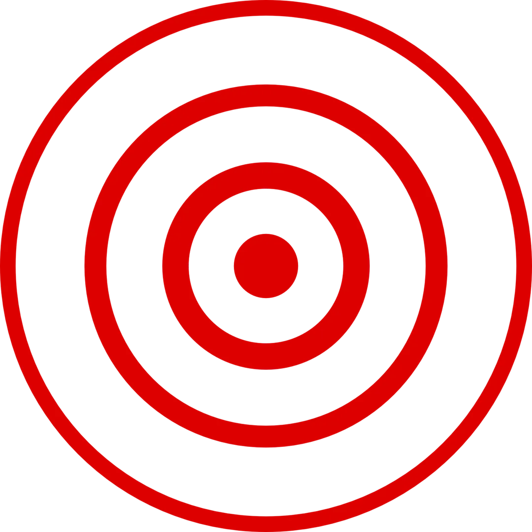 Bull's eye graphic for use with earthquake location maps