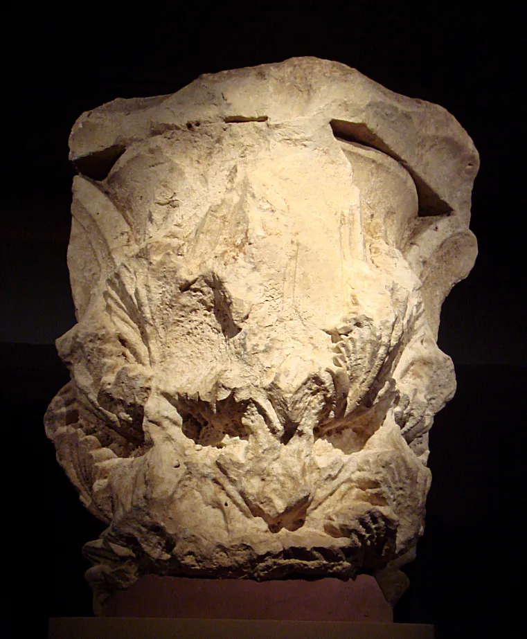 Hellenistic capital found in the city of Balkh. Musée Guimet. Personal photograph 2006.
