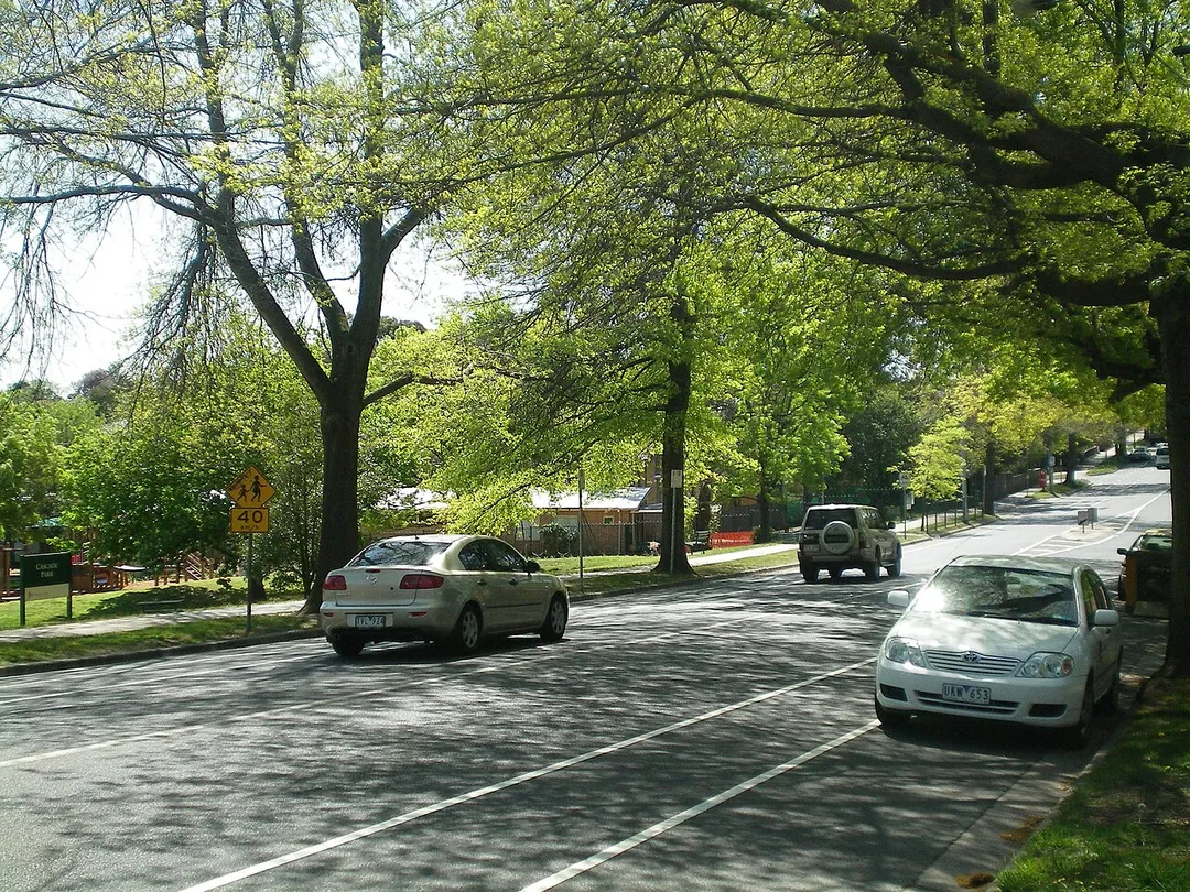 Typical street in North Balwyn.