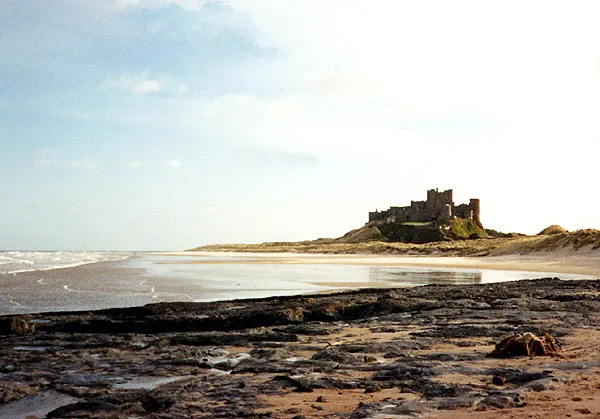Bamburgh Castle in Bamburgh, Northumberland, England