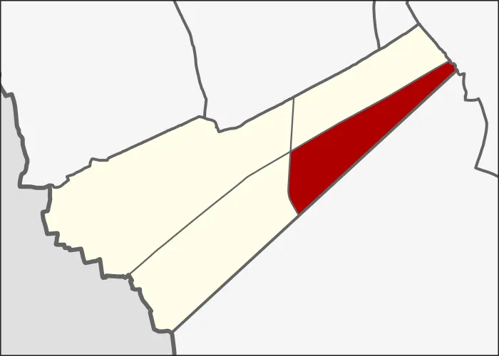 Map of the district (khet) of Bang Bon, Bangkok, Thailand, highlighting the subdistrict (khwaeng) of Khlong Bang Bon.