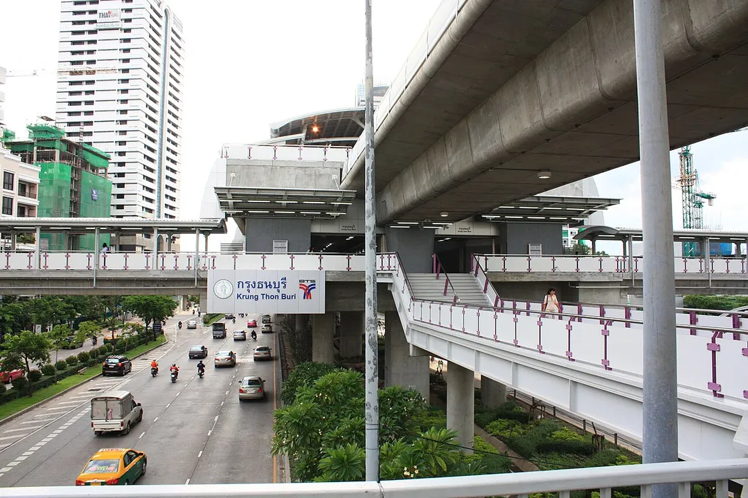 BTS Krung Thon Buri Station, Bangkok, Thailand.