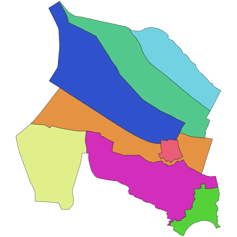 แผนที่แสดงตำบลในอำเภอบางบัวทอง