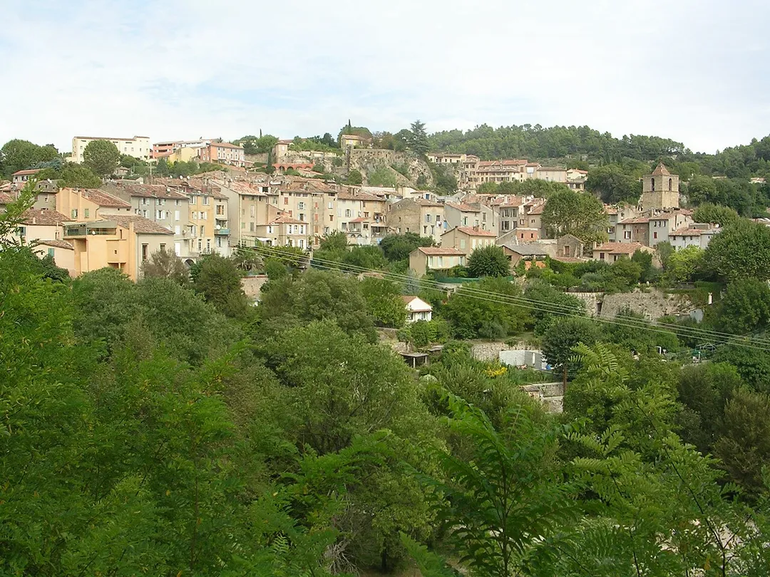 Vue de la commune de Barjols. Var (83), France