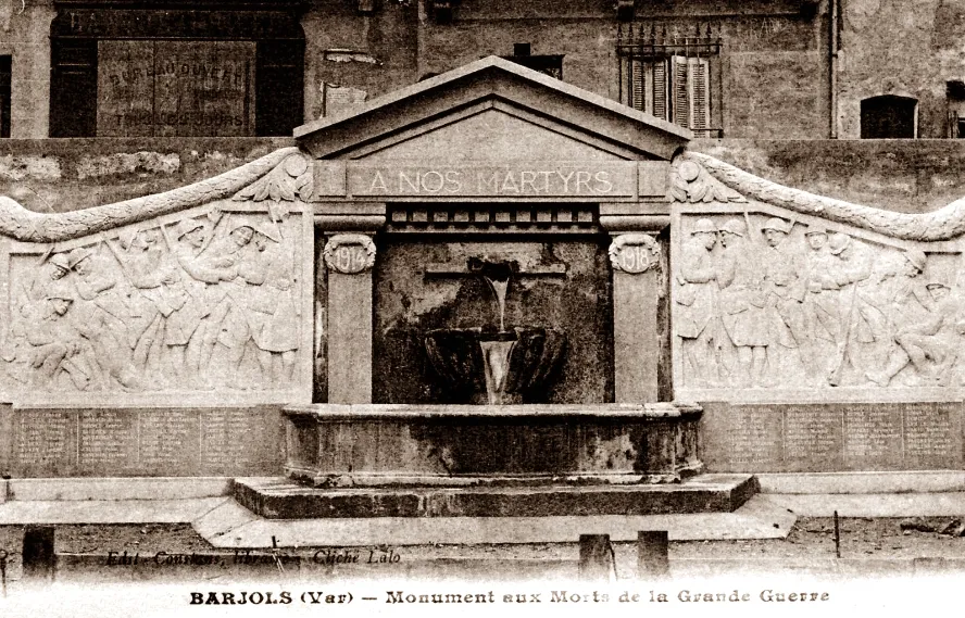 Monument aux morts de Barjols, Var, en 1923