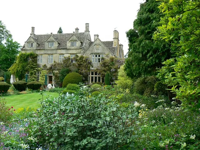 Barnsley House, Barnsley The fine old Cotswold house is now an upmarket hotel complete with helipad. On this day the gardens, laid out by the previous owner, the late Rosemary Verey, were open to the public. Rosemary Verey was well-known for her horticultural skills and was an adviser to HRH Prince Charles.