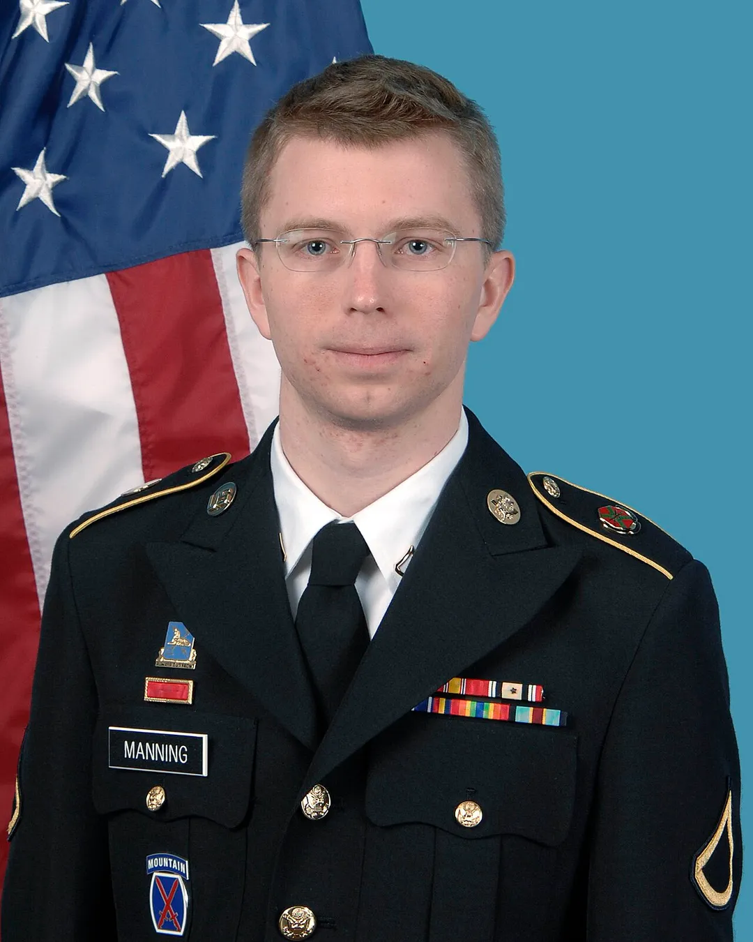 United States Army photograph of Bradley Manning, who is now named Chelsea Manning