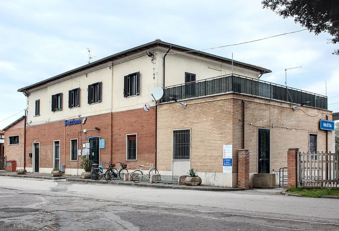 Bastia Umbra train station, railway station in Bastia Umbra, Province of Perugia, Umbria, Italy