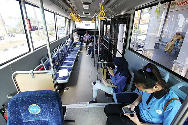Interior of the Busway in Batam