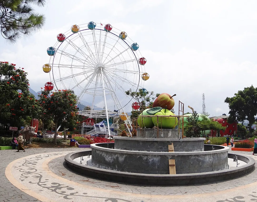 Alun-alun (city square) of Batu - under renovation.