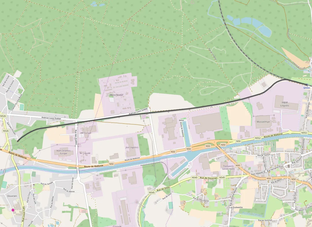 Belgian Railway Line 247, Ghlin - Baudour