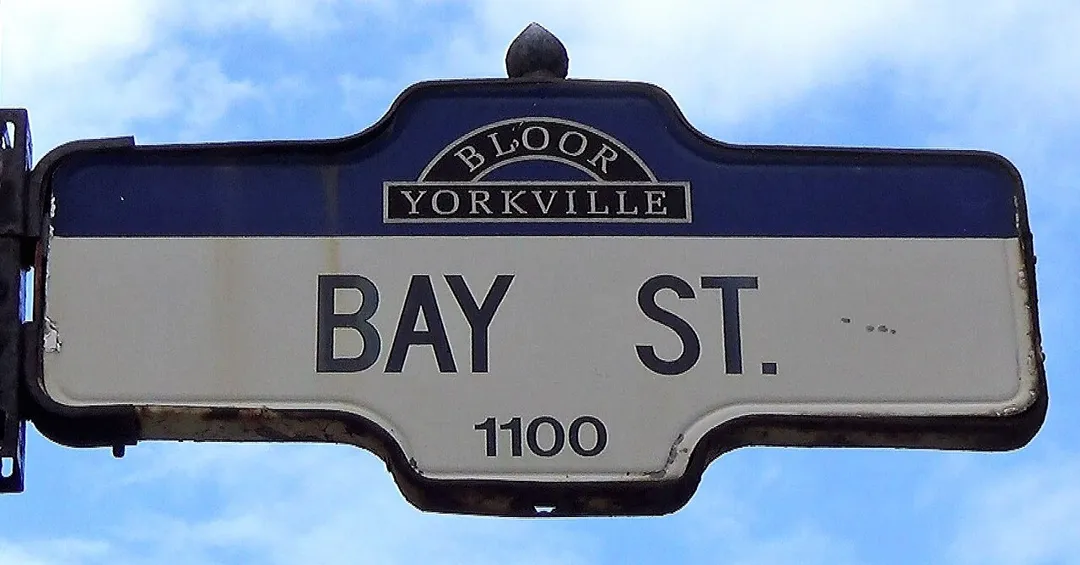 Toronto Bay Street street sign