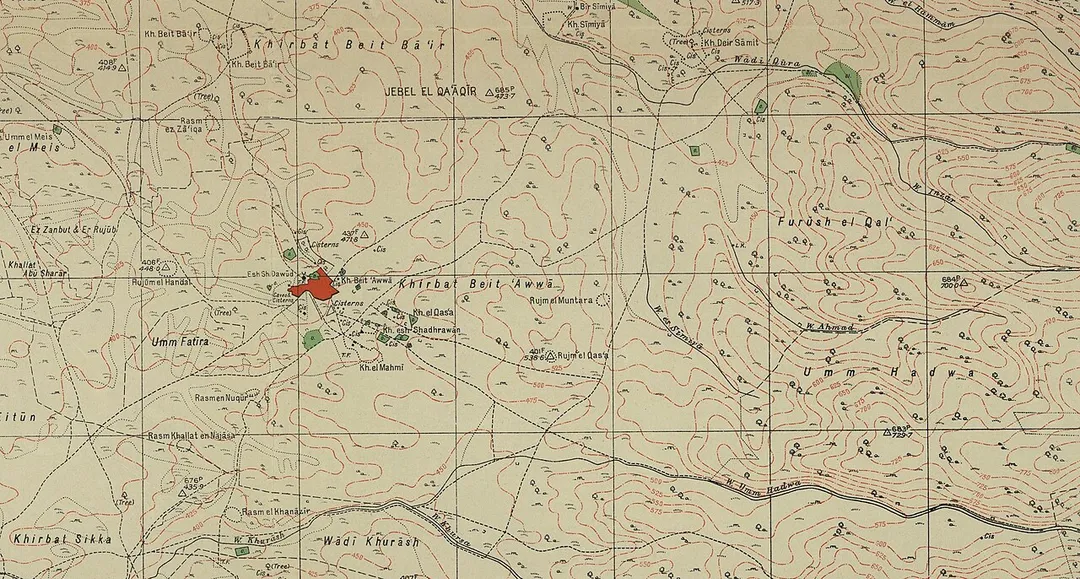 Beit Awwa 1933 1:20,000