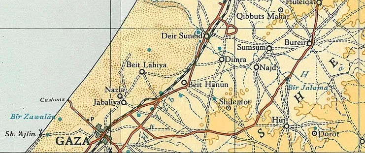 Beit Hanoun 1945 1:250,000