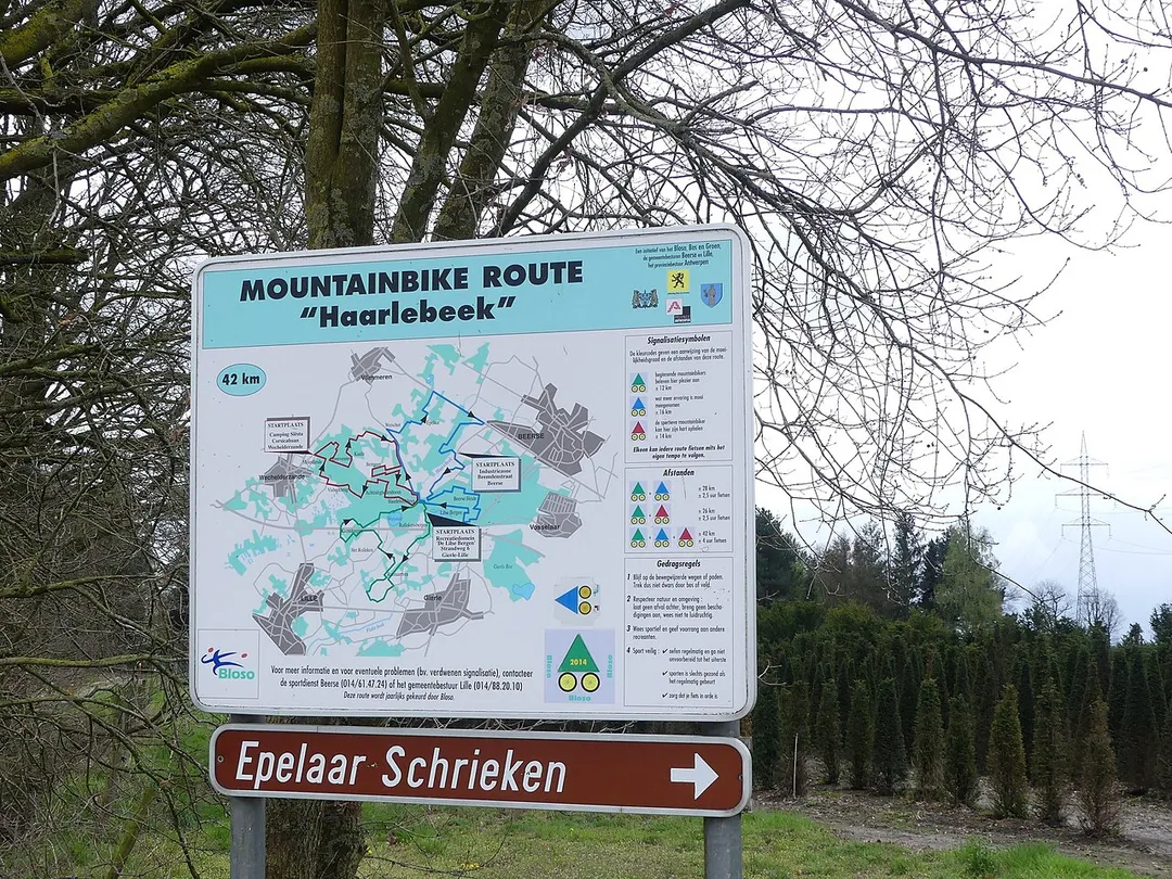 MTB route Haarlebeek Beerse Lille