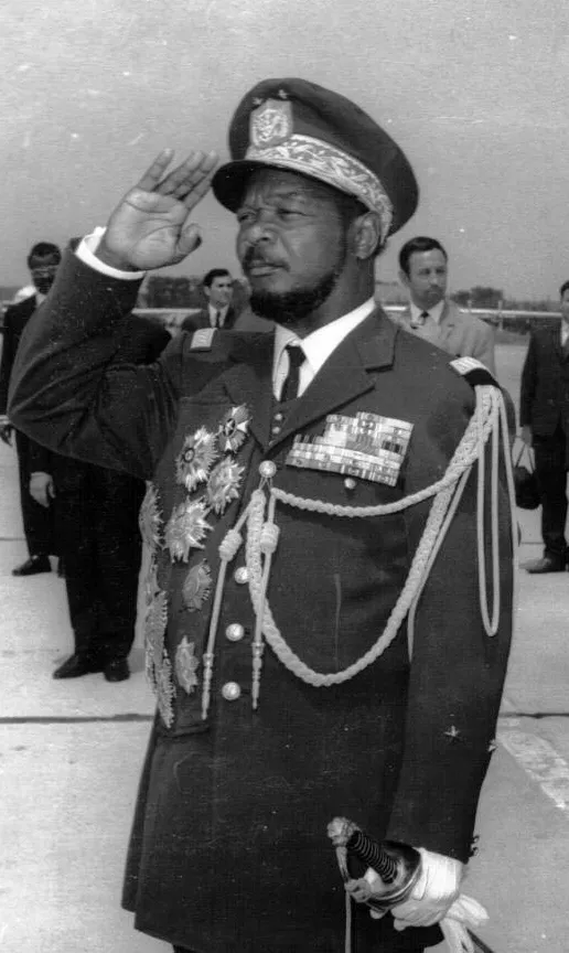 Jean-Bedel Bokassa with Nicolae Ceausescu