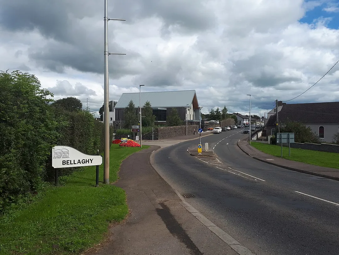 Entering Bellaghy via Old Town Road from Castledawson, August 2023