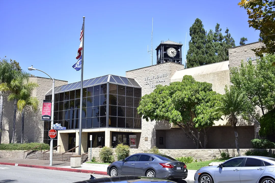 City hall of Bellflower, California on 10 August 2019