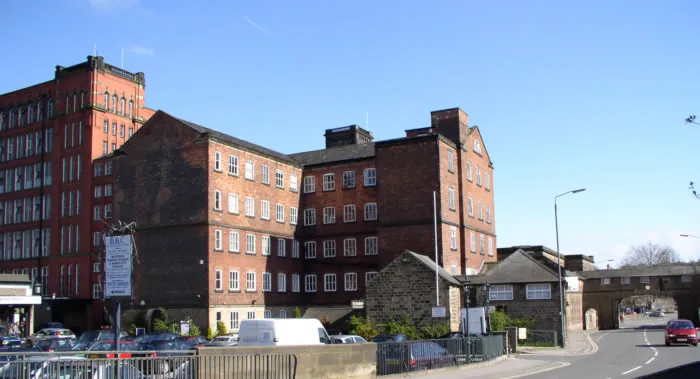 Belper: Jedediah Strutt's North Mill with the East Mill behind