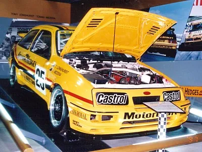 Tony Longhurst's 1988 Bathurst 1000 winning Ford Sierra at the Bathurst museum