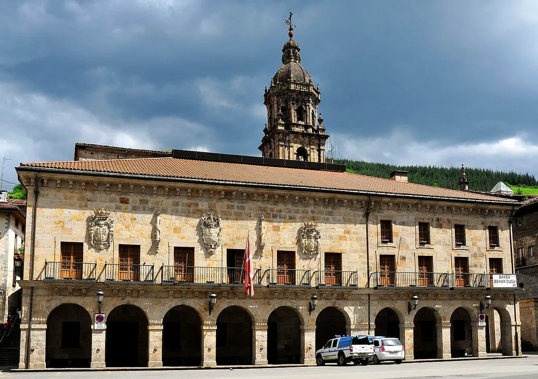 Front side of the Town Hall. Bergara, Gipuzkoa, Basque Country