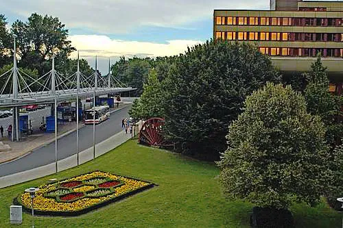 Germany Bergkamen Busbahnhof und Rathaus
