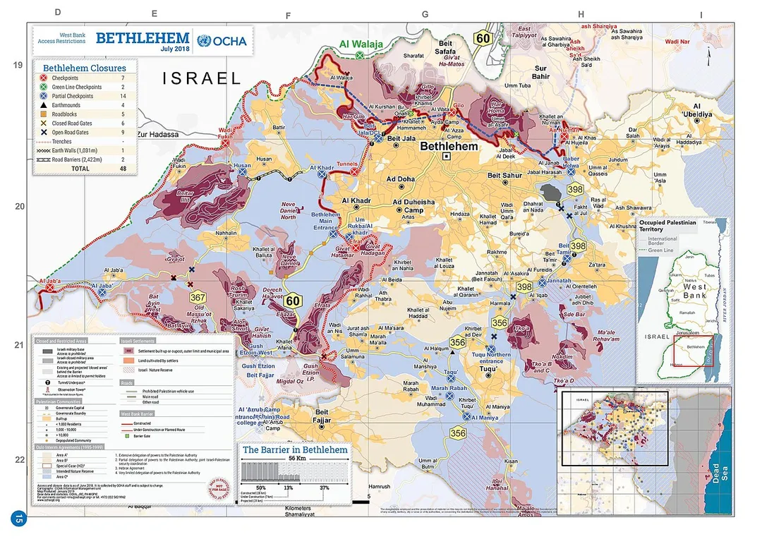 2018 OCHA OpT map