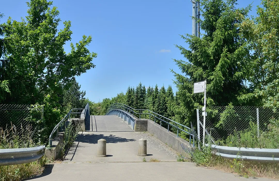Footbridge over highway A3 at Bettembourg, Luxembourg.