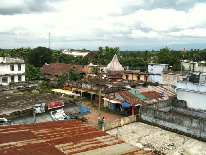 The Hear of Bhadrapur with Krishna Mandir in Background