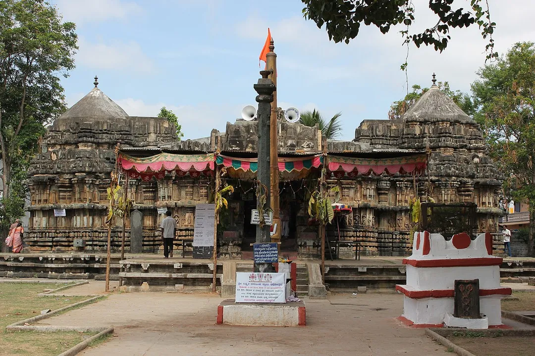 This photograph was taken by self (Dinesh Kannambadi) at the Lakshmi Narasimha temple in Bhadravati, Shimoga district, Karnataka state, India. The temple was built in early 12th century during the rule of the Hoysala Empire King Vishnuvardhana