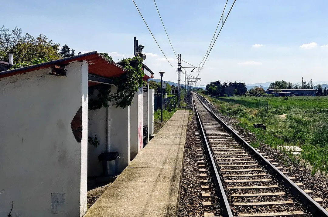 La stazione ferroviaria di Bibbiano Fossa