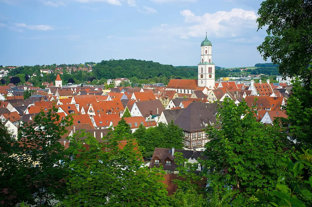 Sicht auf die Innenstadt von Biberach