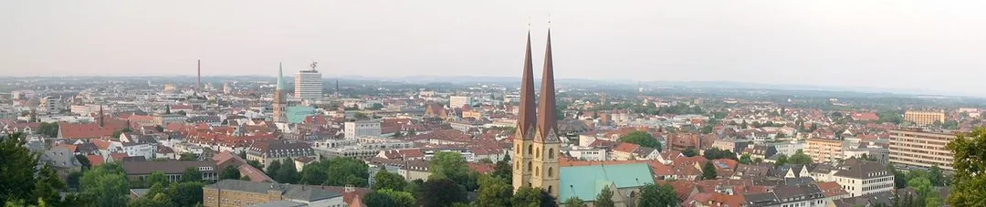 Bielefeld City seen from the Sparrenburg